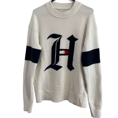 Lewis Hamilton x Tommy Hilfiger Mens  Size M Crew Neck Jumper Navy Blue / Red / White 