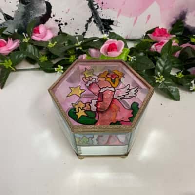 Glass Music Trinket Box - please read description