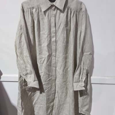  Eva Sunday Womens  Size S Casual Dress Beige 