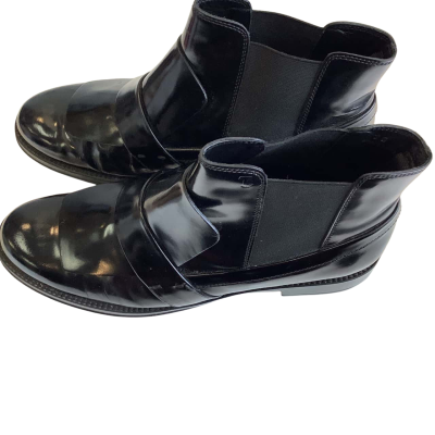 TOD’S Womens Size 38, AUS 7.5 Glossy Boots Black