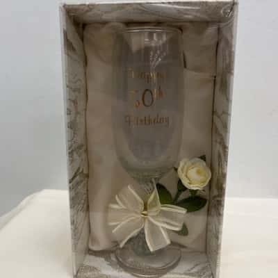 50th Birthday Champagne Glass