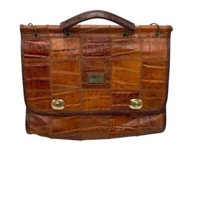  Marc Chantal Leather Brown Clutch Bag 34x26cm HB2