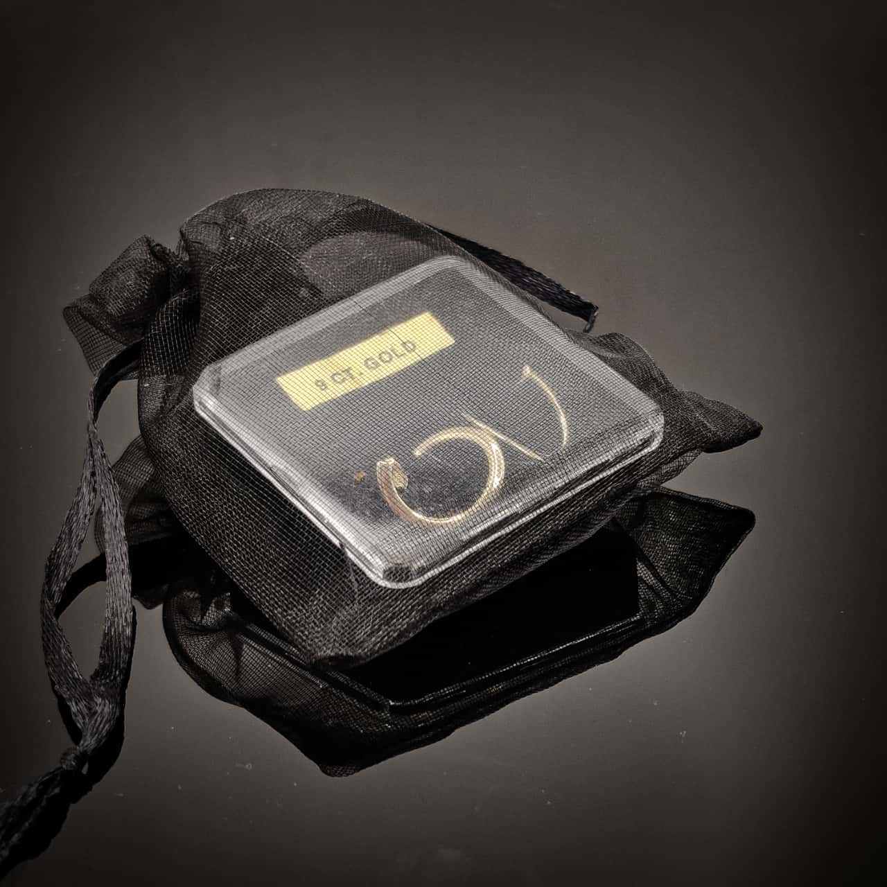 Unusual "Rams Horns" Shape 375 Italy Gold Earrings 0.92g By Weight