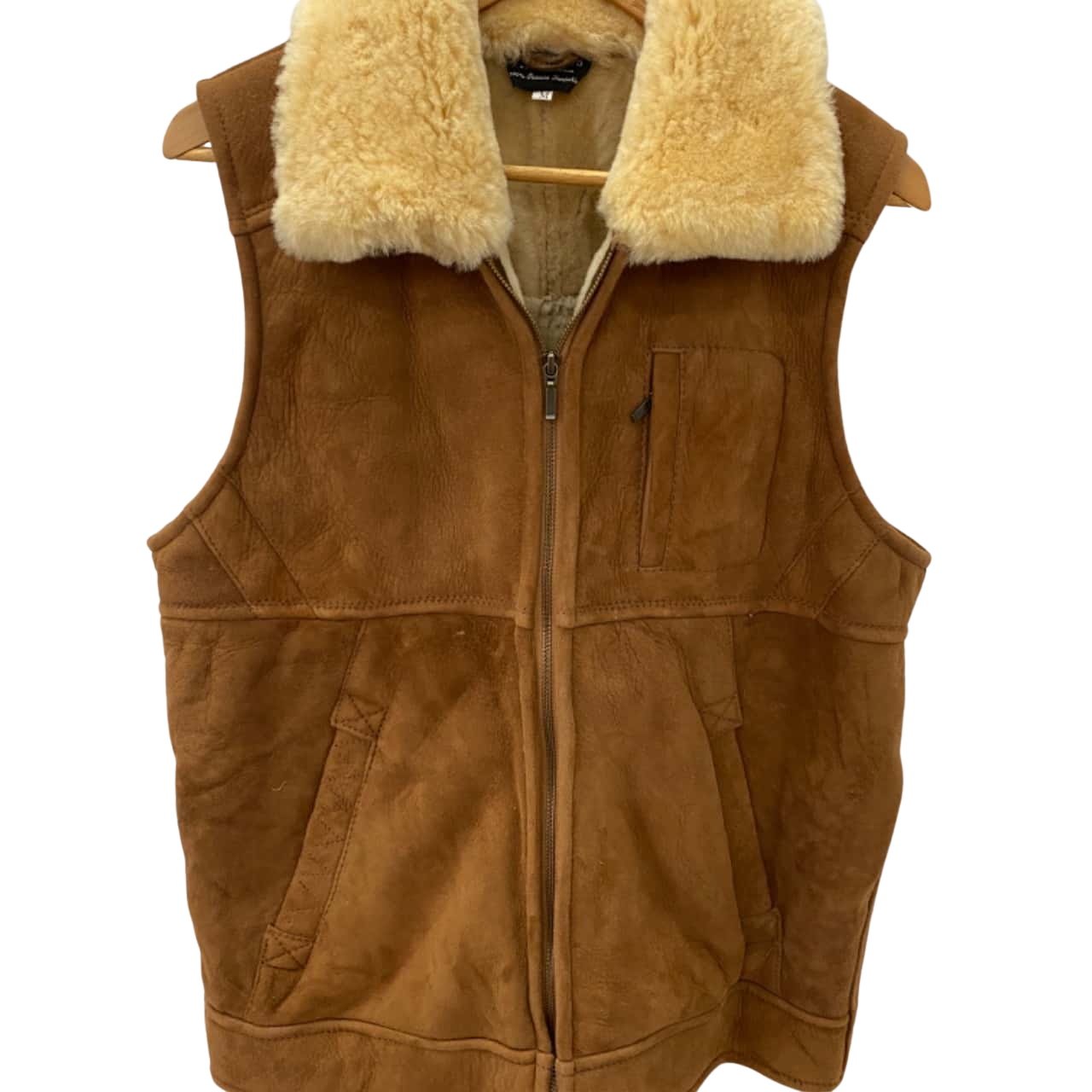 Windward sheepskin Womens Size M Zip Vest (s) - Used Very Good