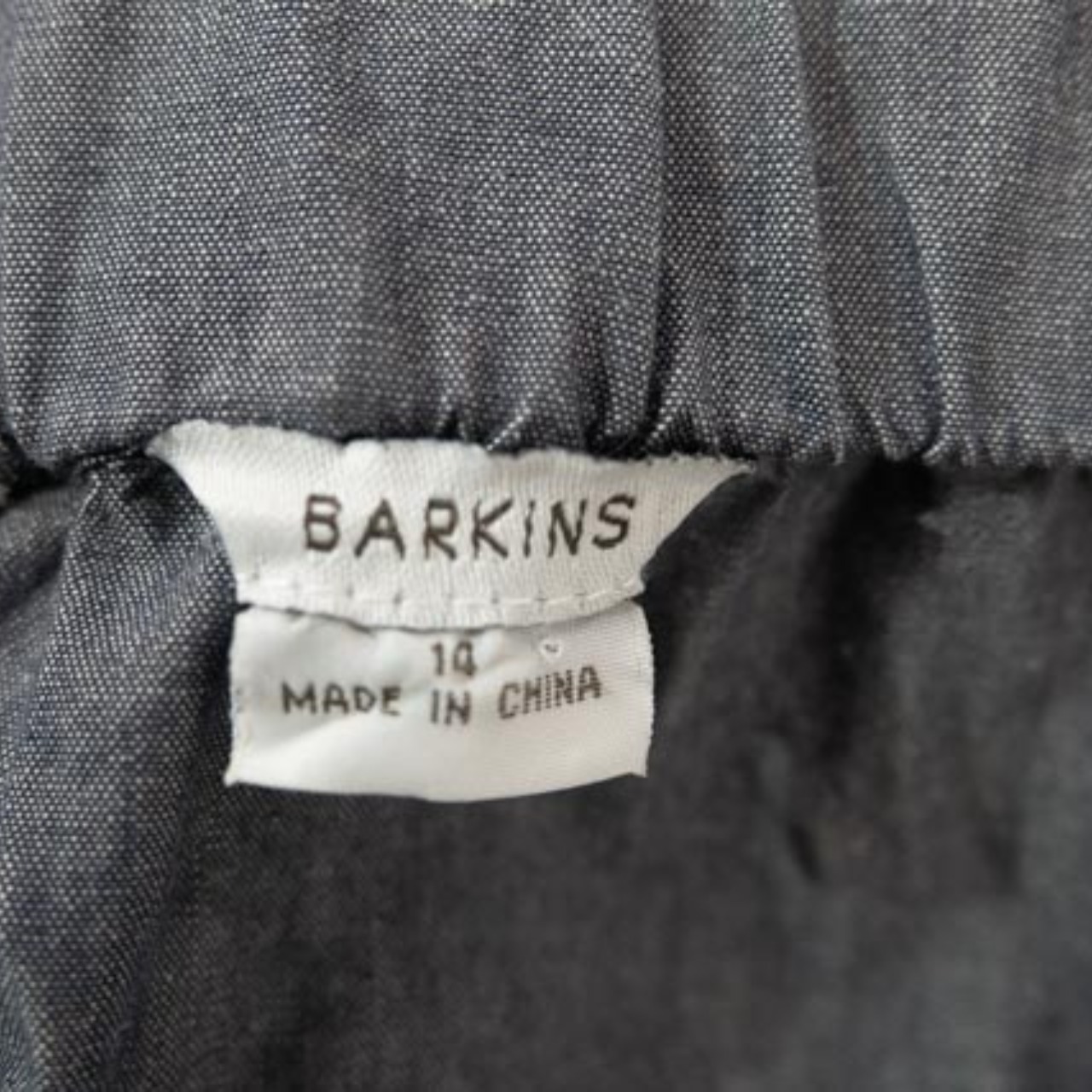 Barkins Women S Dress Size 14 Strap Dress Grey Cloth Belt Button Front