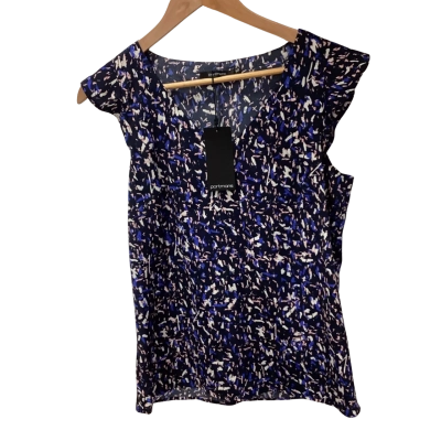 Portmans Womens  Size 10 Singlet Top Blue / Pink  / White 