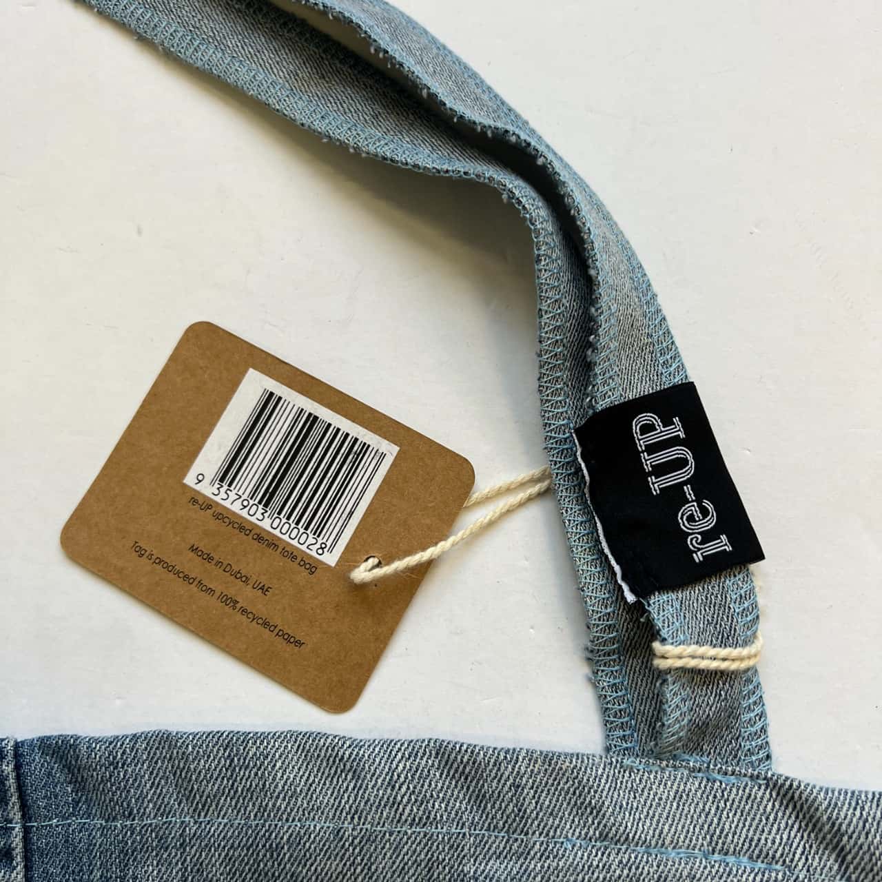 Re-Up Unisex Recycled Denim Tote Bag Blue (s)