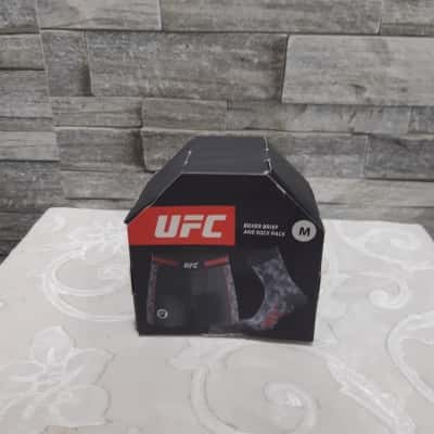  Men's UFC boxer brief and socks Size M Black  / Grey / Multicoloured 