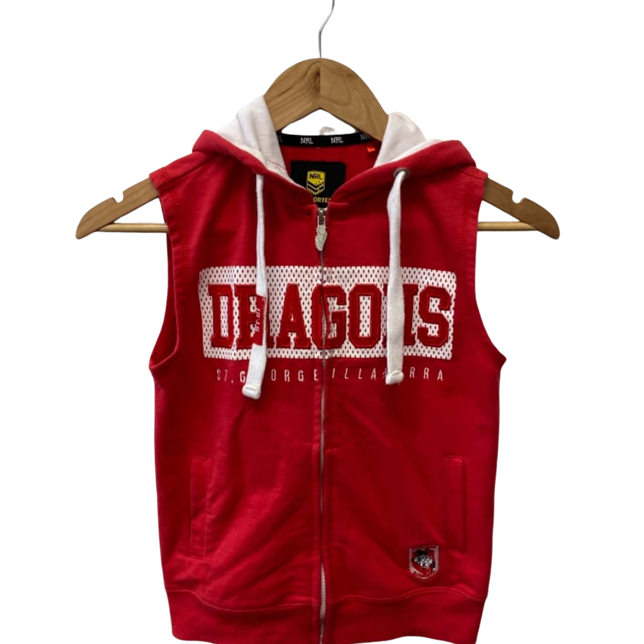 NRL St Illawarra Kids Size 7 Supporter Vest with Hoodie (s)