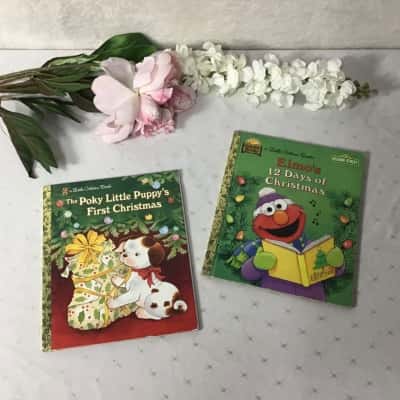 Vintage Little Golden Book Set of 2 Christmas Stories 
