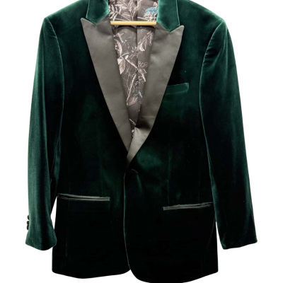 Politix Mens  Size M Blazer Green velvet
