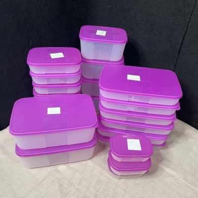 Tupperware - Freezer Mates - purple - massive 22 containers -  pre-loved
