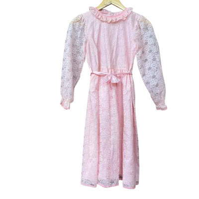 Vintage Kids Pink Lace Dress