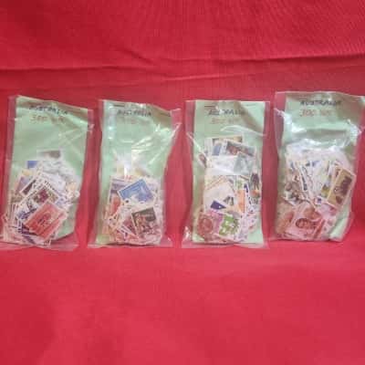 1200 Assorted Australian Stamps - EUC