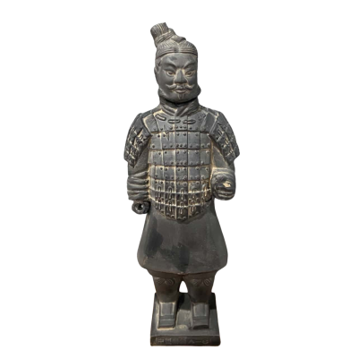 A replica of a Terracotta Warrior figurine.