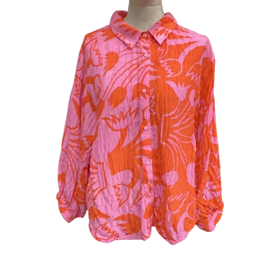 Gorman Womens  Size 12 Long Sleeve Shirt Pink  / Red 