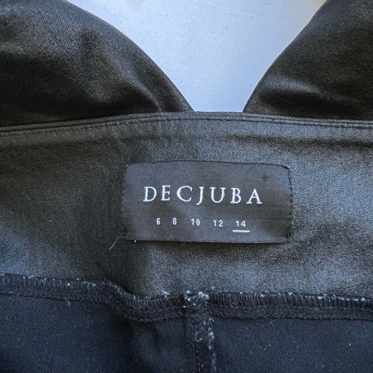 Decjuba Womens Size 14 Leatherette Skinny Pant Black (s)