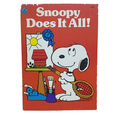 Snoopy Does It All Soft Cover Book 1985