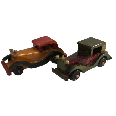 Wooden Vintage Cars as pictured