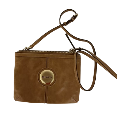 Mimco Womens Leather Hip Bag Beige / Nude 