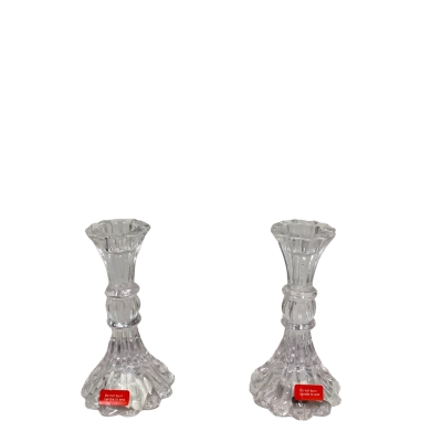 Mikasa Crystal Taper Candle Holders Set of 2 