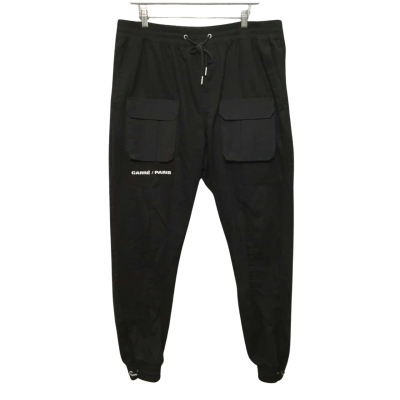 Carré Mens  Size XL Black Cargo-Track Pants 