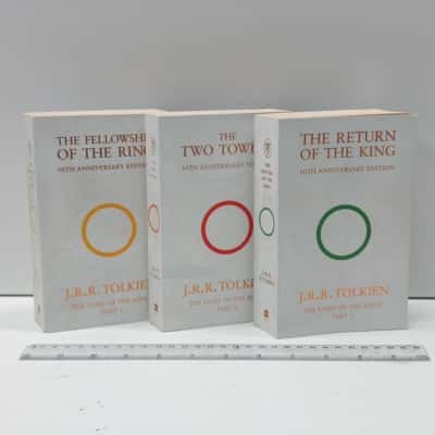 JRR Tolkien Lord Of The Rings 50th Anniversary Paperback 3 Book Set Trilogy