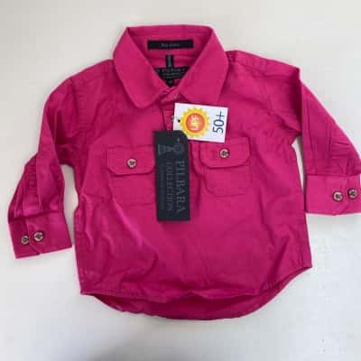 Pilbara Collection Hot Pink Long Sleeve Shirt Size 0