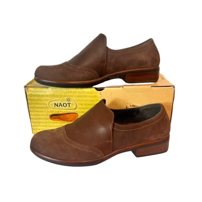 Naot Womens Size 39 Angin Brown Leather Slip On Shoes