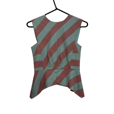 Oxford Womens  Size 6 Sleeveless Top Blue / Red / Striped 