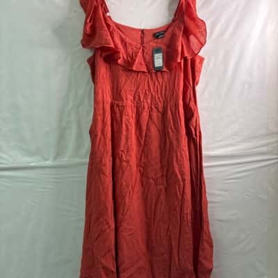 City Chic Womens  Size XL Casual Dress Orange 
