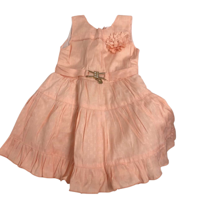  Lakshmi Silks Girls  Size 18 (12 - 18mths) Dress  Peach  - NEW