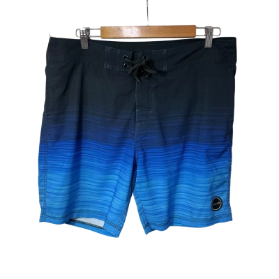 Skylark Mens Size 34 Navy Blue / Blue Striped Pattern Boardshorts