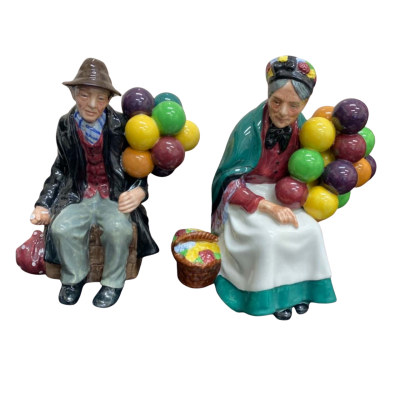 Royal Doulton Old Man and Woman Ballon Sellers