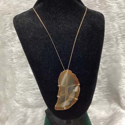  Womens Necklace in Brown & White tones
