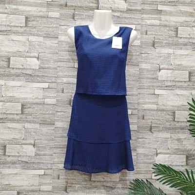 Marcs Womens  Size 14 Midi Dress Navy Blue 