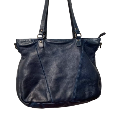 Rugged Hide Womens Leather Handbag Blue 