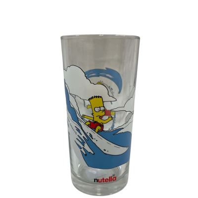 Nutella The Simpsons Bart Surfing Glass