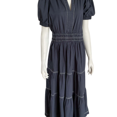 Adorne Womens  Size 10 Maxi Dress Navy Blue 