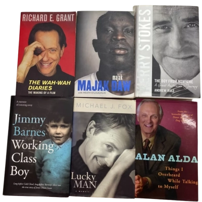 Biography And Memoir Collection - Alan Alda | Majak Daw | Kerry Stokes | Jimmy Barnes| Richard E. Grant | Michael J. Fox