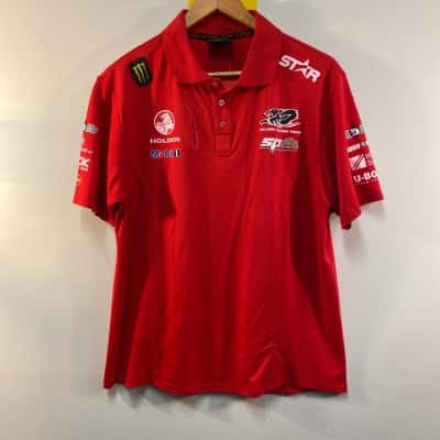 Star Mens  Size M Polo Shirt Red 