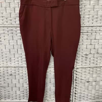 Effie Katz  Womens  Size XXXXL Slim Fit Pants Maroon 