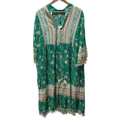  Kiki Luxe Womens One Size Maxi Dress Floral / Green 