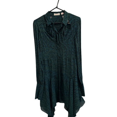 Sass & Bide Womens  Size 8 Long Sleeve Dress / Shift Dress Green / Pattern 
