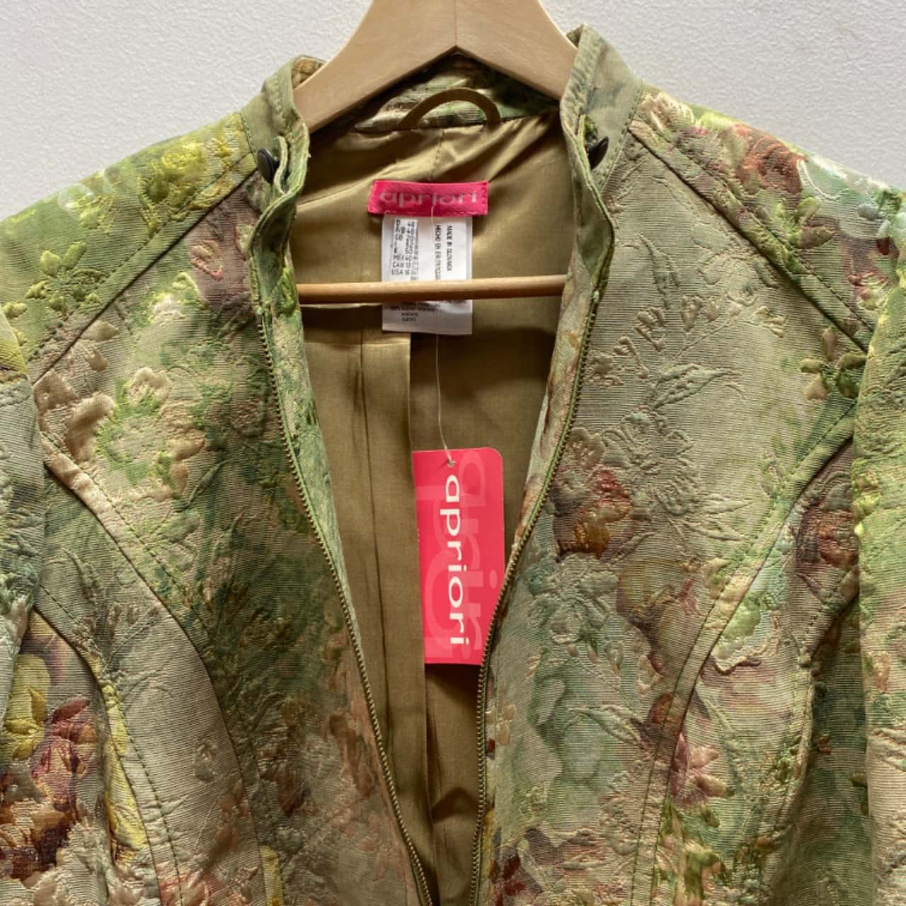 Aprioli Womens Green Floral Jacket(s)