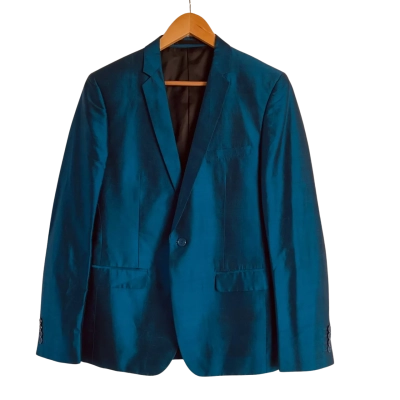 Jack London Mens Teal Suit Jacket