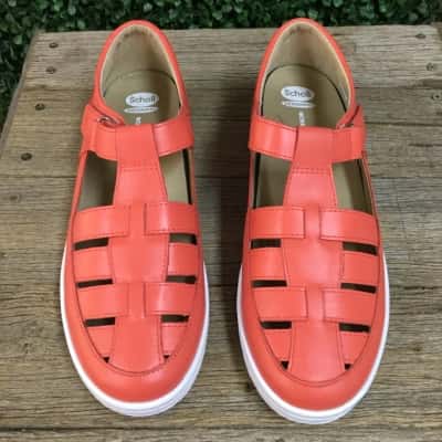 Scholl Womens  Size 39 Sandals Orange/watermelon