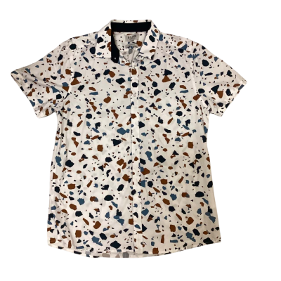 Blaq Mens  Size M Short Sleeve Shirt Multicoloured / White 