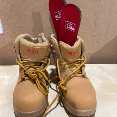 Rossi  Mens  Size 8 Steelcap Boots Tan