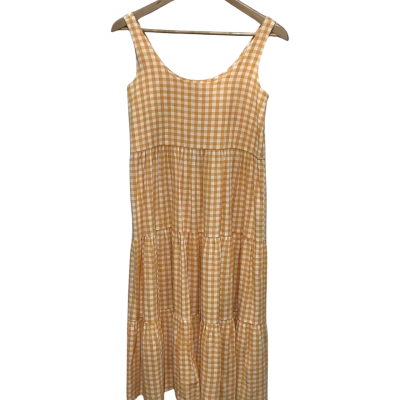 Mister Zimi Womens  Size 6 Casual Dress Checked / Yellow 